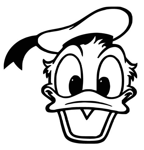 Donald Duck Clipart Black And White