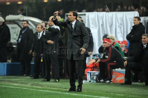 Massimiliano Allegri Milan Coach During The Match Editorial Stock