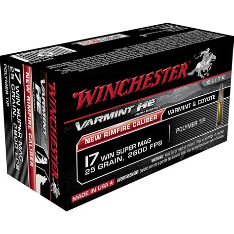 Varmint He17 Winchester Winchester Super Mag Rimfire Ammunition Is A