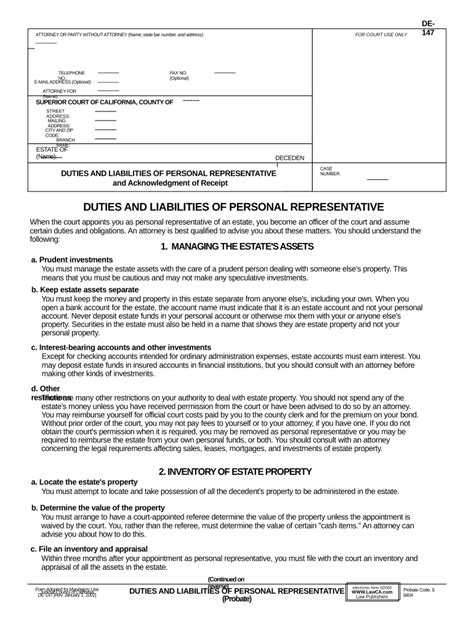 California Personal Representative Fill Out And Sign Online Dochub
