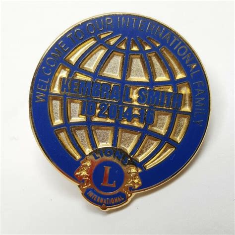 Lions International Blue Gold Round Member Pin EBay