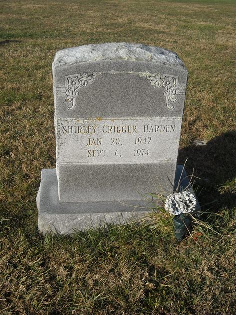 Shirley Crigger Harden Find A Grave Memorial