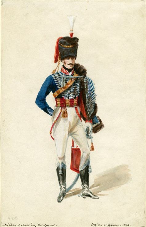 British Officer 15th Regt Hussars 1812 British Uniforms British