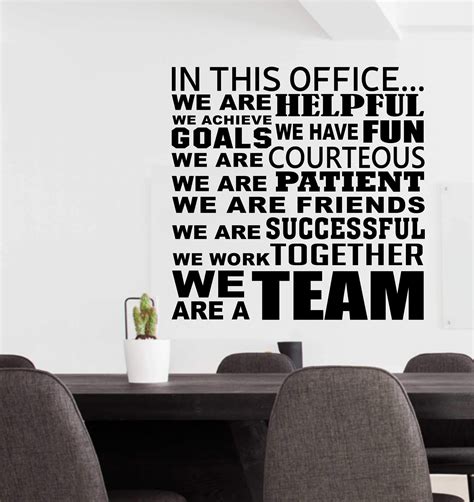 Teamwork Wall Decal In This Office Team Collage Lettering Office Wall