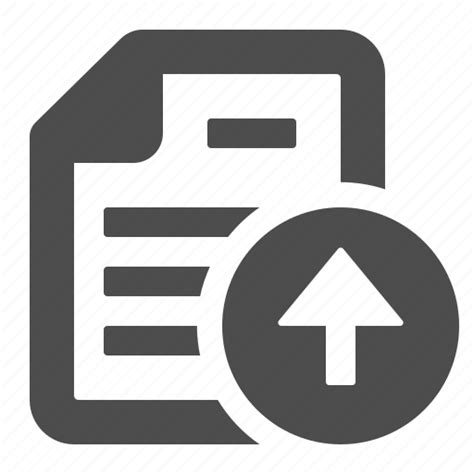 Arrow Button Document File Page Up Upload Icon