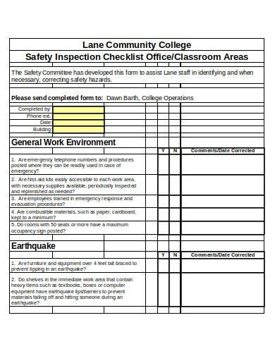 11 Daily Safety Inspection Checklist And Form Templates In Pdf Xls Doc