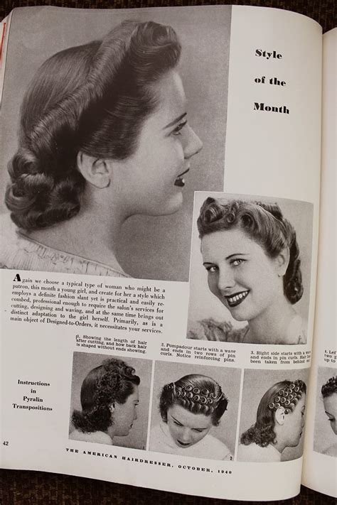 Pin Curl Setting And Styling Patterns From The 1950s Va Voom Vintage