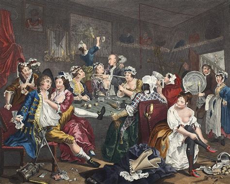 The Orgy Plate IIi From A Rakes Drawing By William Hogarth Pixels