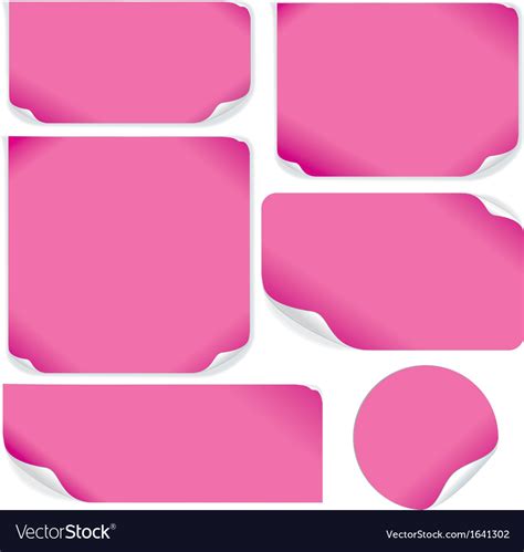 Isolated Pink Paper Sheets Pack Royalty Free Vector Image