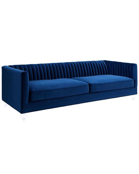 Buy Tov Furniture Aviator Navy Velvet Sofa Nocolor At 7 Off