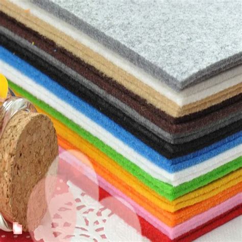 2mm Thickness Felt Fabric 19 Mix Colors Multi Polyester Diy Non Woven