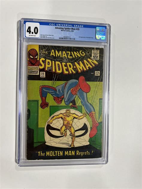 Amazing Spider Man 35 Cgc 40 Ow Pages Marvel 1966 Comic Books