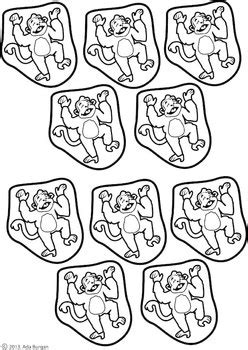 Download the funny coloring pages with five little monkeys and lyrics inside. 5 Little Monkeys Coloring sheet by Brenda Burgan | TpT