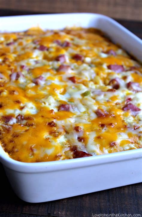 Easy Cheesy Breakfast Casserole Love To Be In The Kitchen