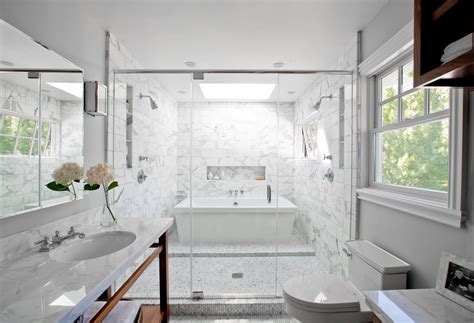 Smart Design A Bath Tub Inside A Marble Shower Oh What A Very Wet