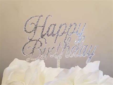 cake topper joyeux anniversaire star gâteau en plastique acrylique