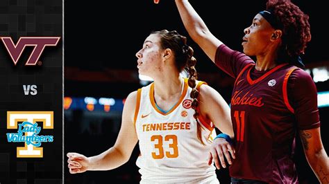 Virginia Tech Vs Tennessee Women S Basketball Highlights