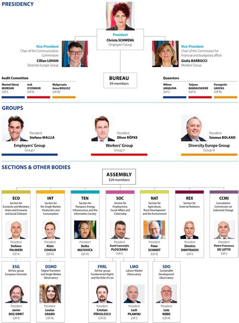 Organisational Chart Political European Economic And Social Committee