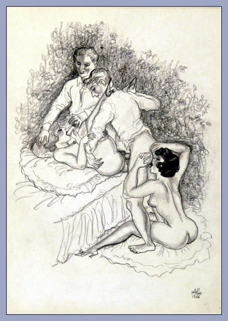 Nude and erotic art Székely Alex 11 erotic scenes 1966
