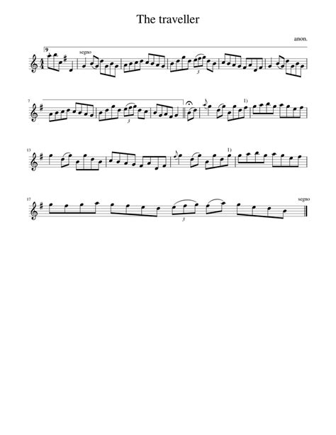 The Traveller Sheet Music For Piano Solo