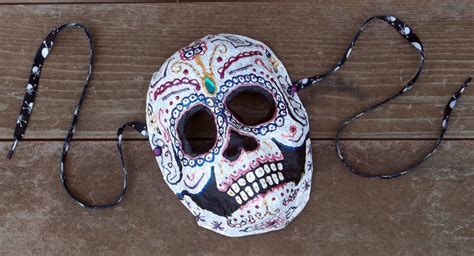 All Things Crafty Sugar Skull Paper Mache Mask