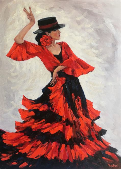 Flamenco Dancer In A Hat Art Lovers Australia