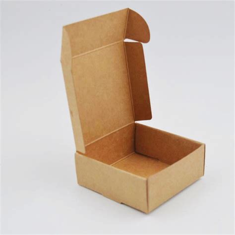 50pcslot Small Kraft Paper Carton Box Small Cardboard Paper Packaging