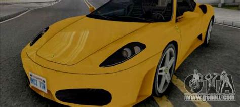 Below you'll find almost 90 cheat codes to enhance your san andreas experience, from basic player enhancements like invulnerability or weapon and vehicle spawns, to the. Ferrari F430 Improved for GTA San Andreas