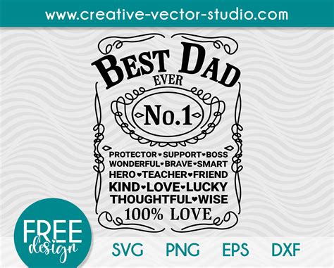 Free Best Dad Ever SVG, PNG, DXF, EPS | Creative Vector Studio
