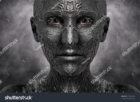 Symmetrical Terrible Face Cracked Skin Stock Photo 176563316 Shutterstock