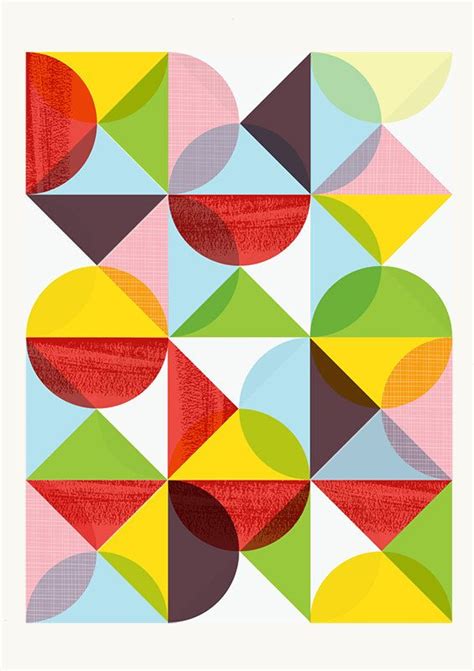 Geometric Print Abstract Art Mid Century Modern By Handz On Etsy