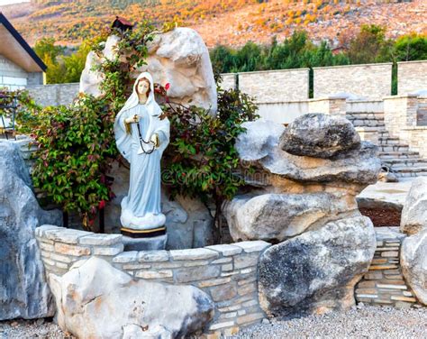 Statue Of The Blessed Virgin Mary In Medjugorje Stock Photo Image Of