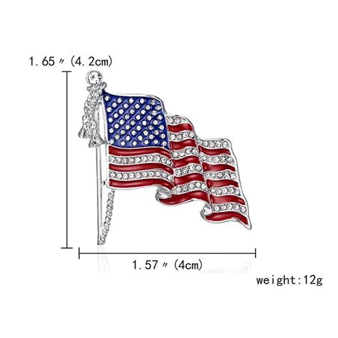 Buy Fashion American Flag Lapel Pin United States Mini Striped Star