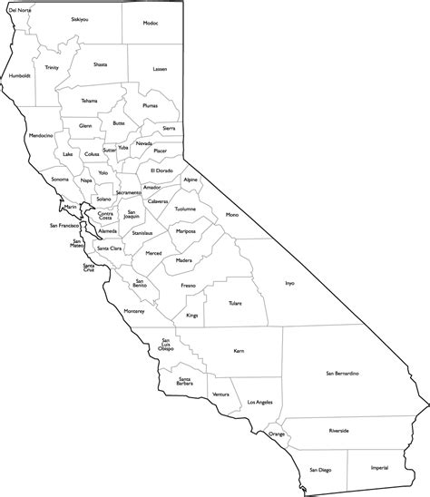 California County Map Outline Topographic Map Of Usa With States