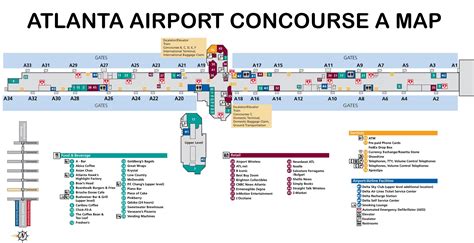 Atl Airport Terminal Map Airport