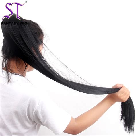 2019 Party Weave Extra Long 40 Natural Black Straight Ladies Clip In