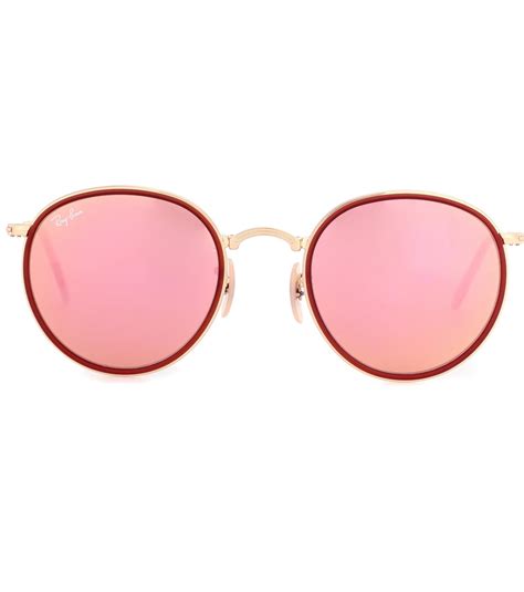 Ray Ban Rb3517 Round Folding Sunglasses In Pink Lyst