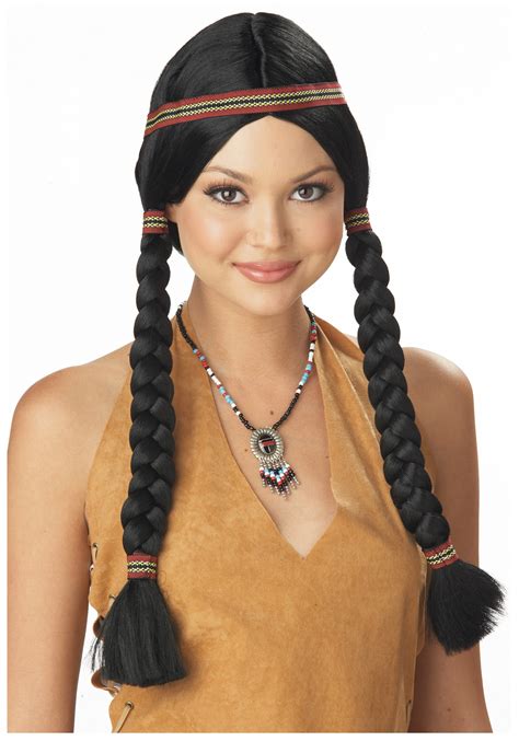 Womens Native American Maiden Wig