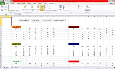 Calendario En Excel Con Vba Excel Avanzado