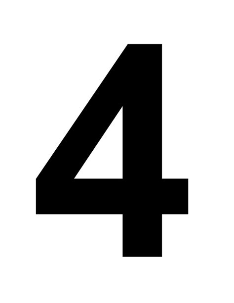 Number 4 Png Transparent Images Pictures Photos Png Arts