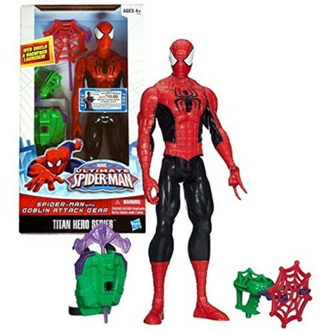 Marvel Ultimate Spider Man Titan Heroes Series Spider Man With Goblin Attack Gear