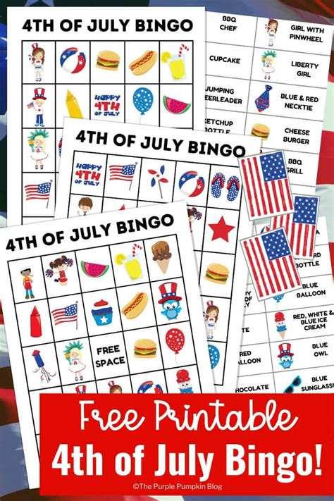 4th Of July Bingo Cards Free Printable Bingo Game