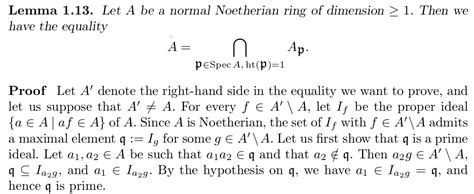 Abstract Algebra Normal Noetherian Rings Of Dimension At Least 1