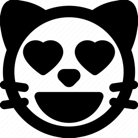Cat Heart Eyes Emoticons Animal Icon Download On Iconfinder