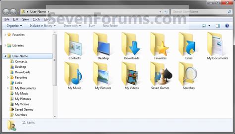 Free Download User Folders Restore Default Icon Windows 7 Help Forums