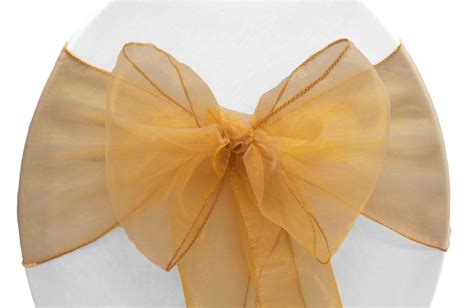 Bulk customers to get concession after membership. Organza Chair Sash - Gold Antique | Chair sashes, Chair ...