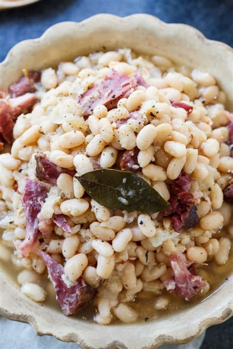 I've also got a crock pot ham and beans recipe you'll adore! Slow Cooker White Beans - Spicy Southern Kitchen