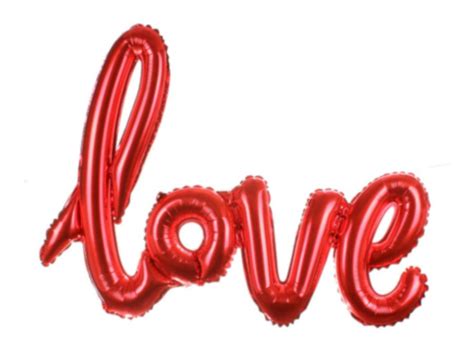 Red Love Cursive Letter Foil Balloon Uberoom