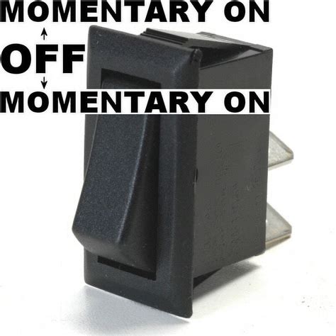 K Four Black 20 Amp Momentary On Off Momentary On Rectangular