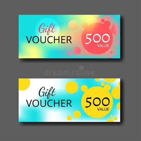 T Voucher Certificate Coupon Template With Colorful And Modern Style